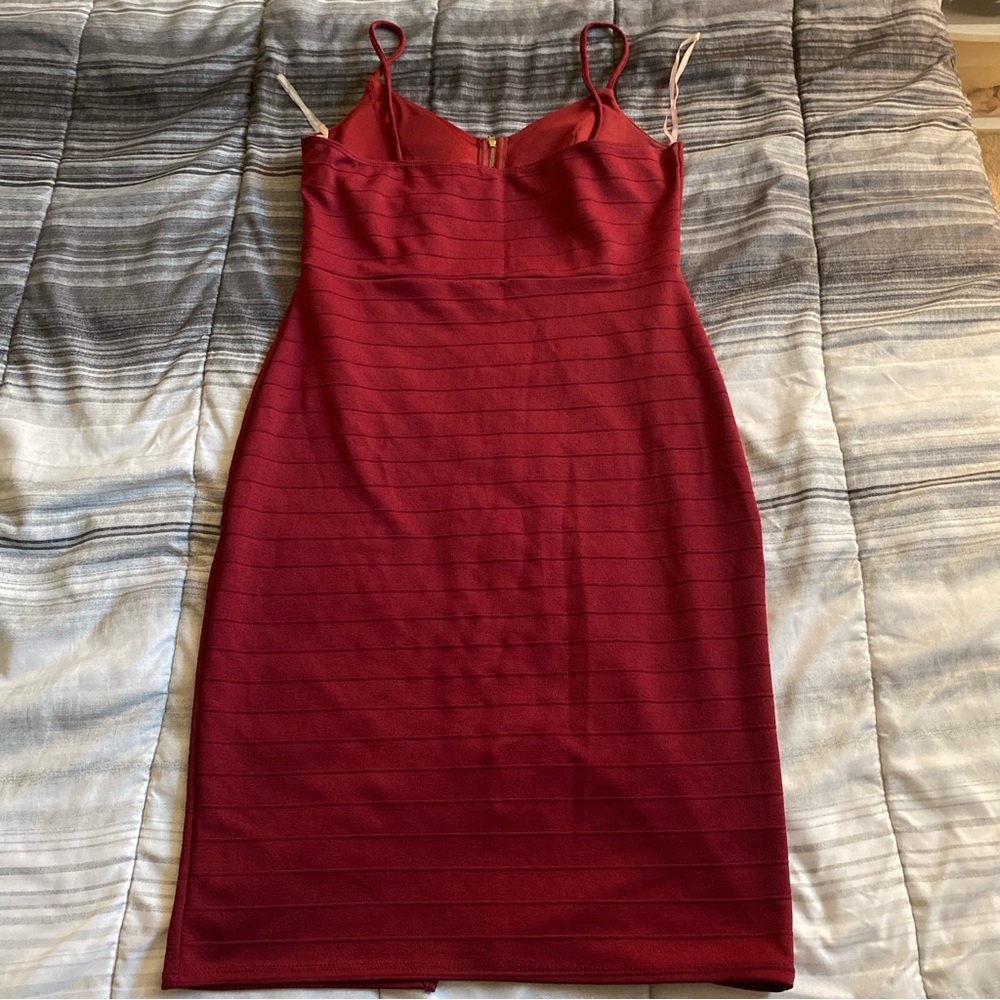 Charlotte Rusee Red Zip-Up Dress - Picture 3 of 4